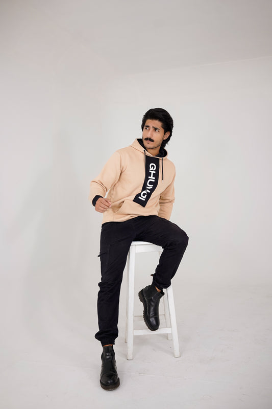 BEIGE RELAXED FIT HOODIE | UNISEX