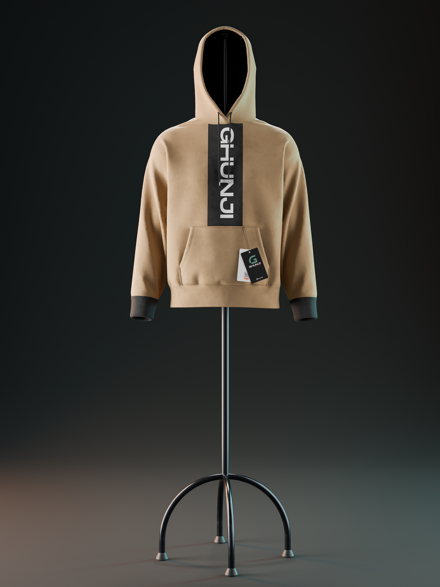 BEIGE RELAXED FIT HOODIE | UNISEX