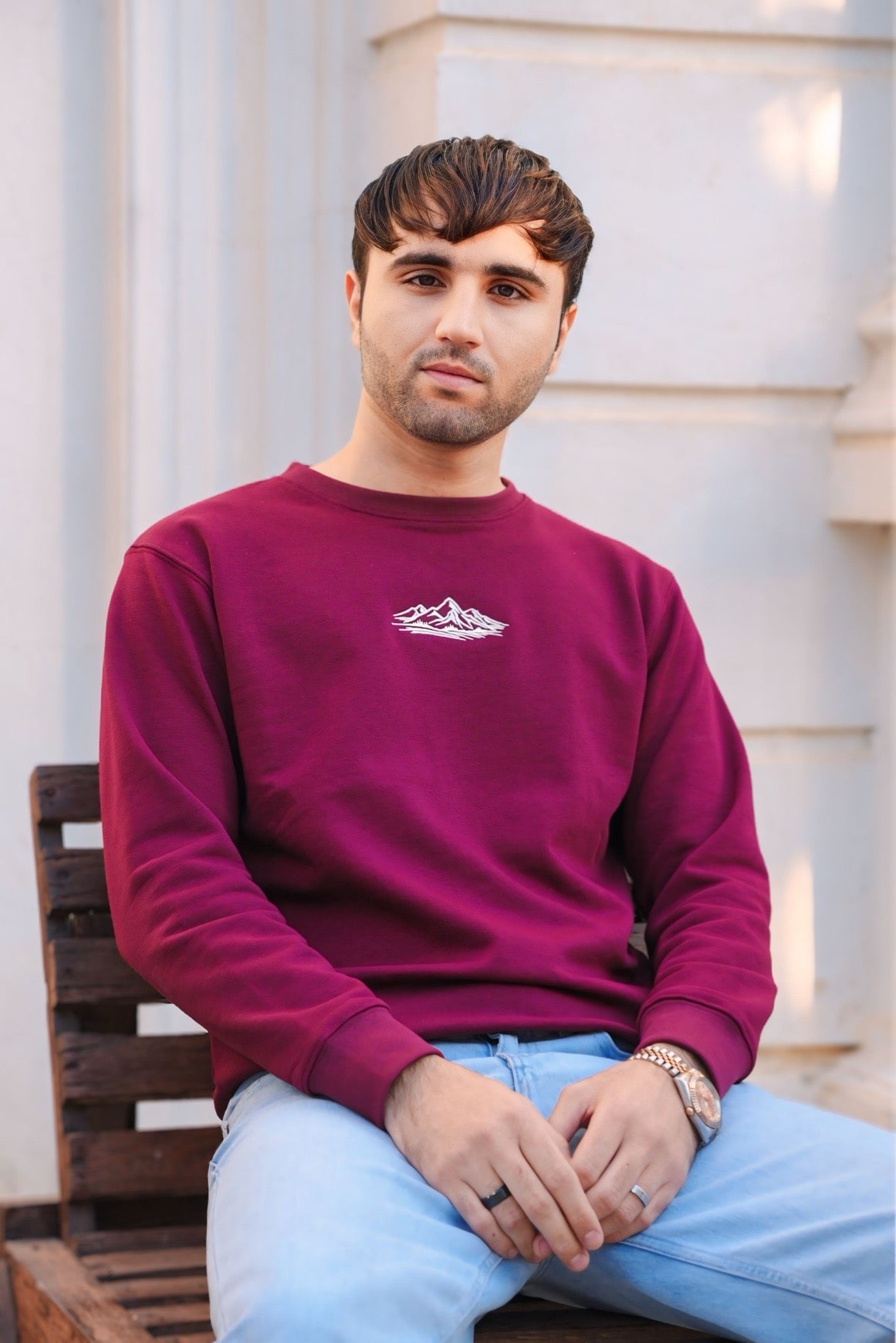 Rich Maroon Crewneck Sweatshirt for Everyday Comfort