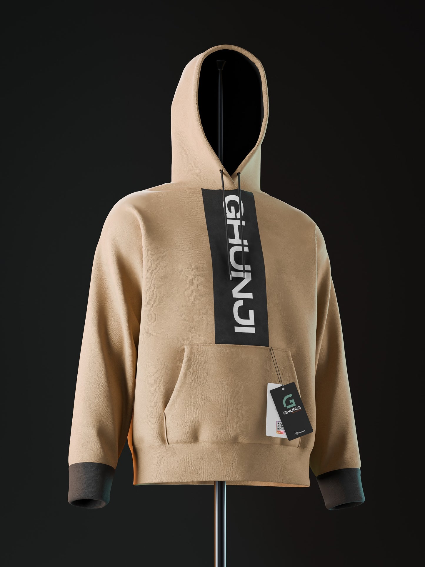 BEIGE RELAXED FIT HOODIE | UNISEX