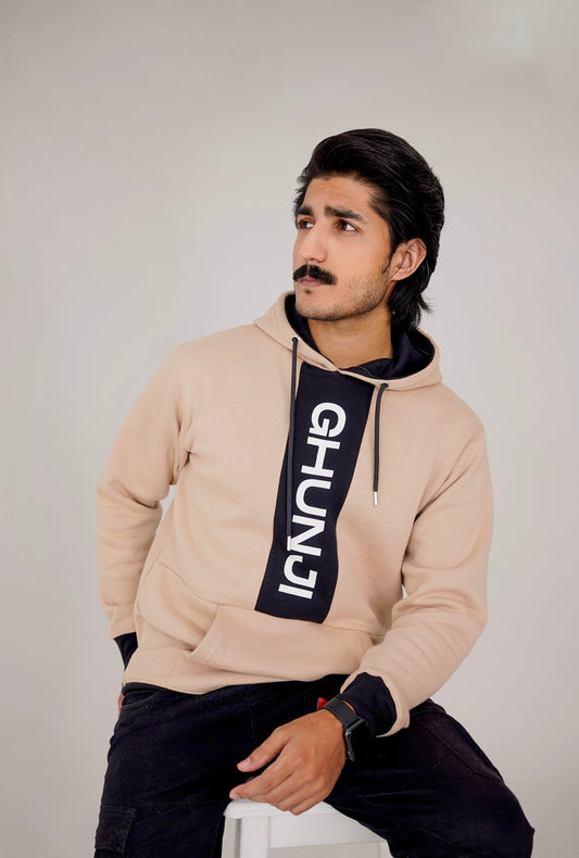 BEIGE RELAXED FIT HOODIE | UNISEX