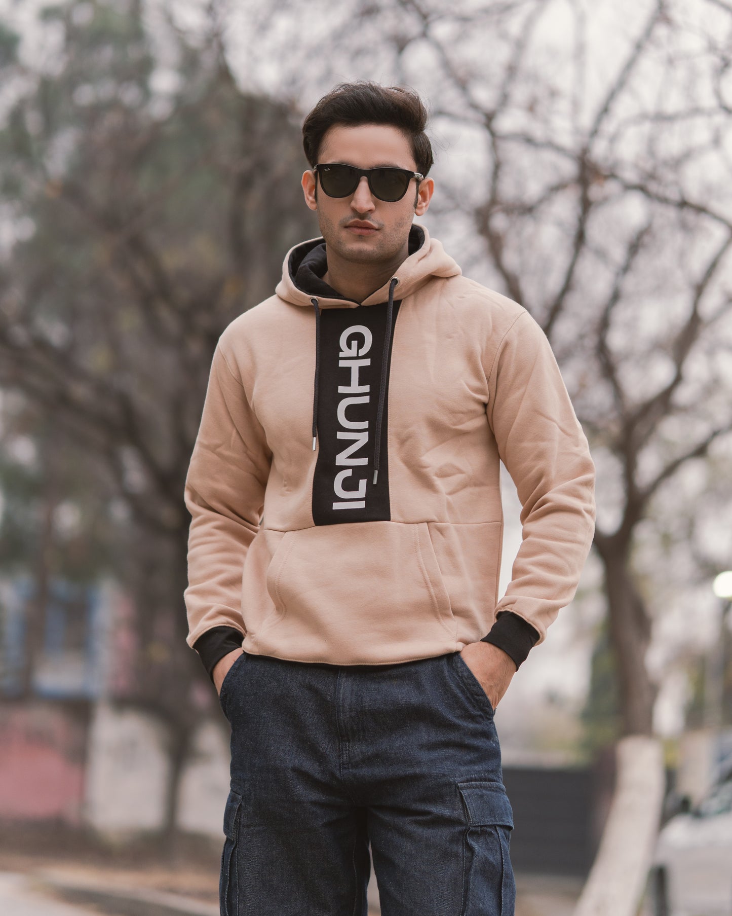 BEIGE RELAXED FIT HOODIE | UNISEX