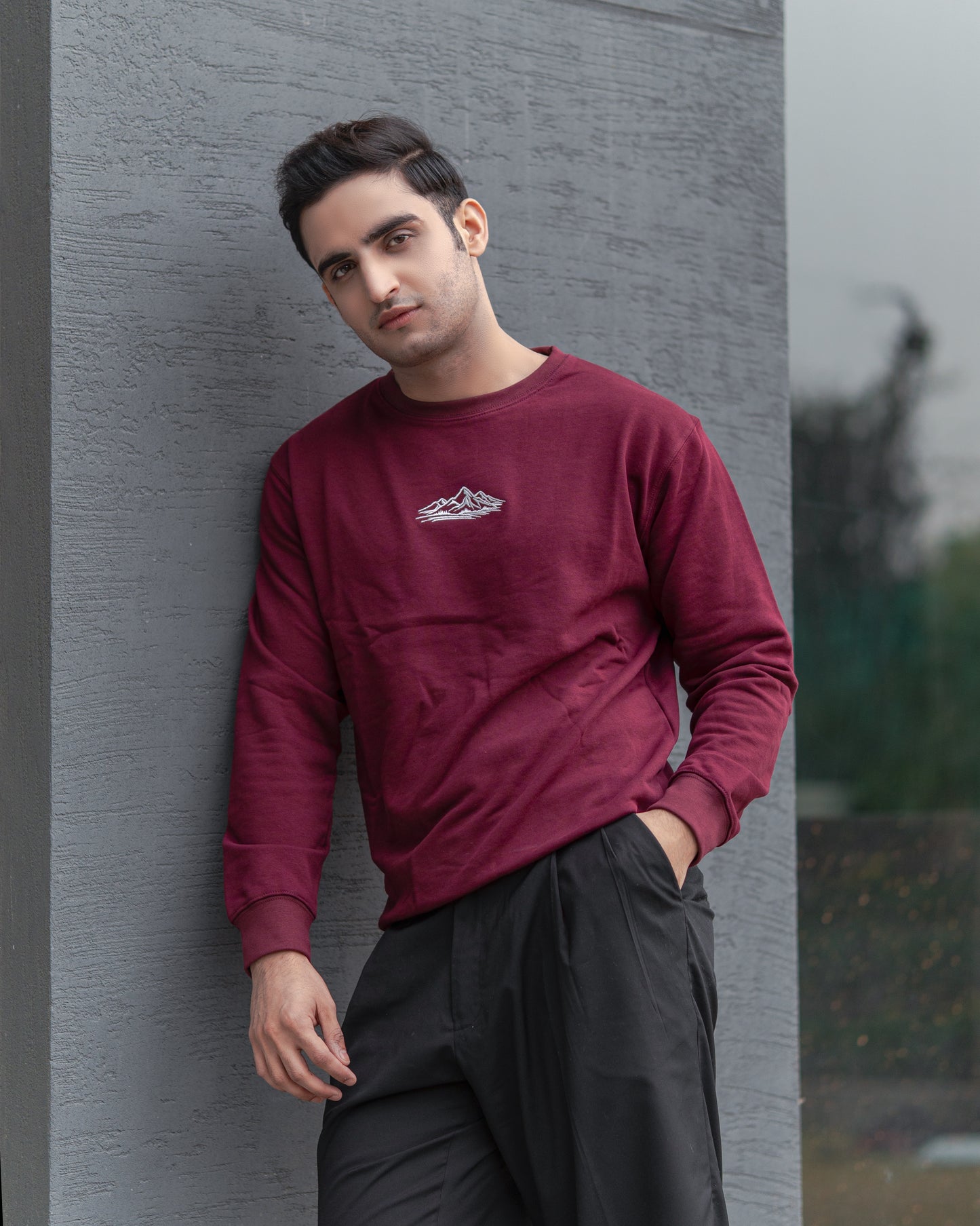 MAROON CREW NECK PREMIUM SWEATSHIRT | UNISEX