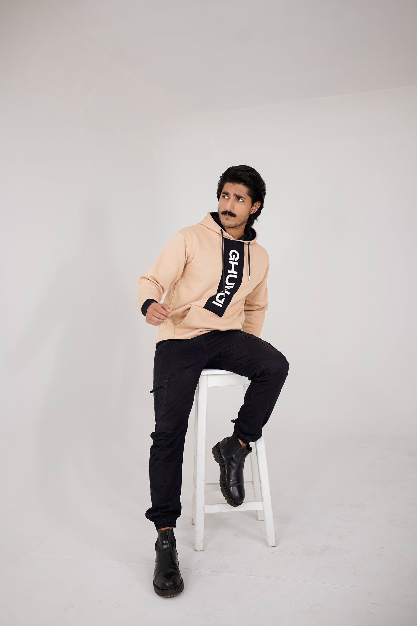 BEIGE RELAXED FIT HOODIE | UNISEX